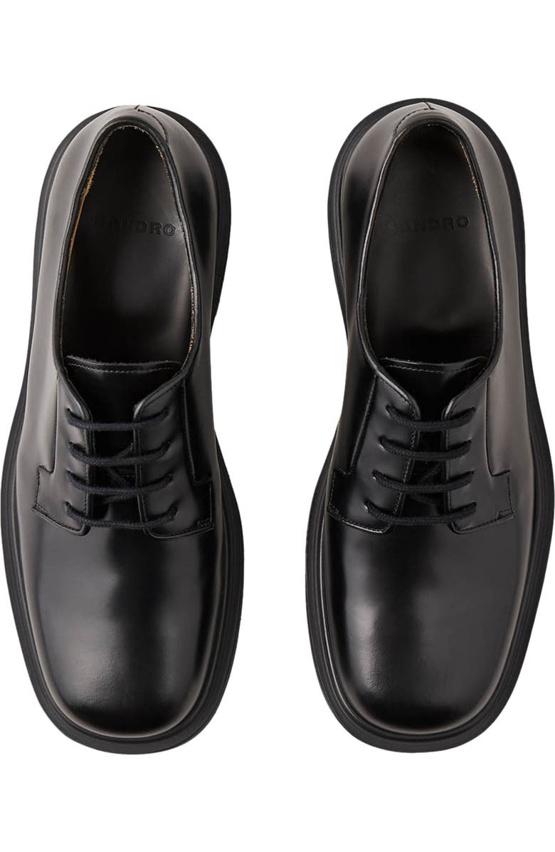 SANDRO Patent leather dress shoes, Alternate, color, Black