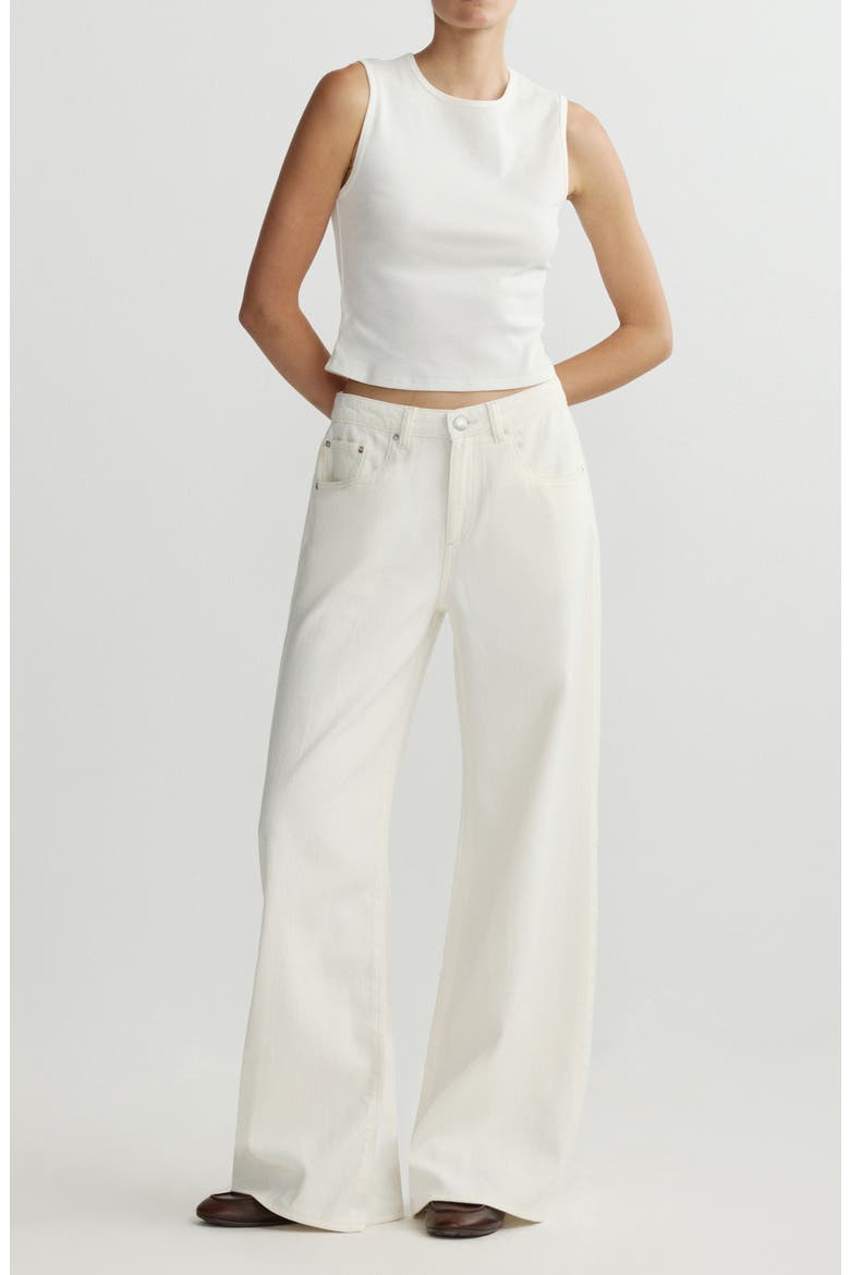 Alex Low Rise Baggy Wide Leg Jeans, Alternate, color, EGGSHELL AURA