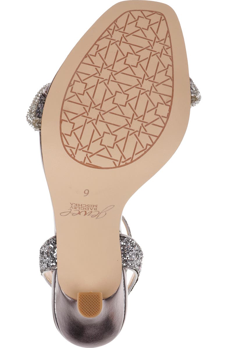 Jewel Badgley Mischka Gemma Ankle Strap Sandal, Alternate, color, Smoke