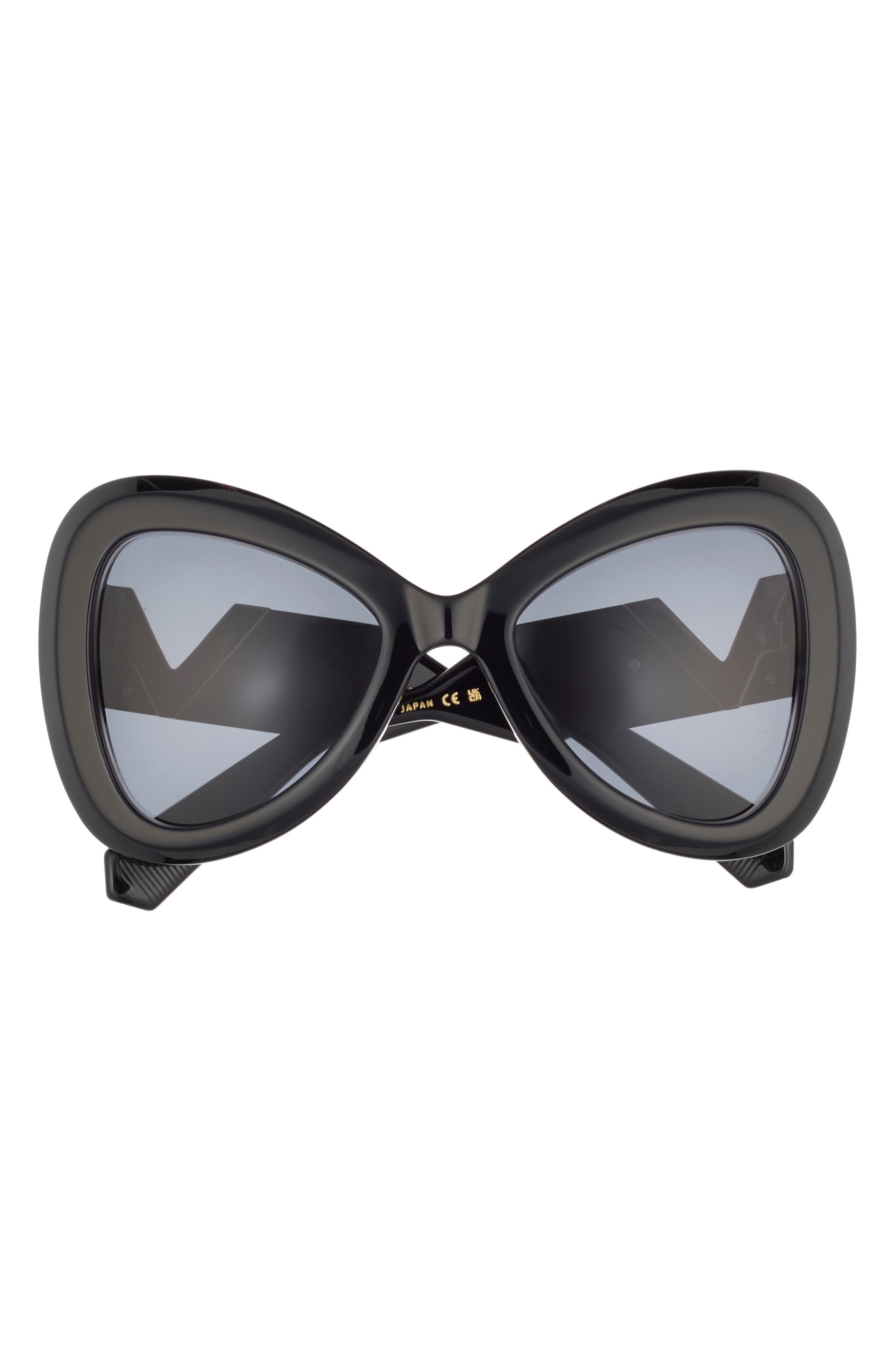 Valentino 55mm Polarized Triangular Sunglasses