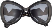 Valentino 55mm Polarized Triangular Sunglasses