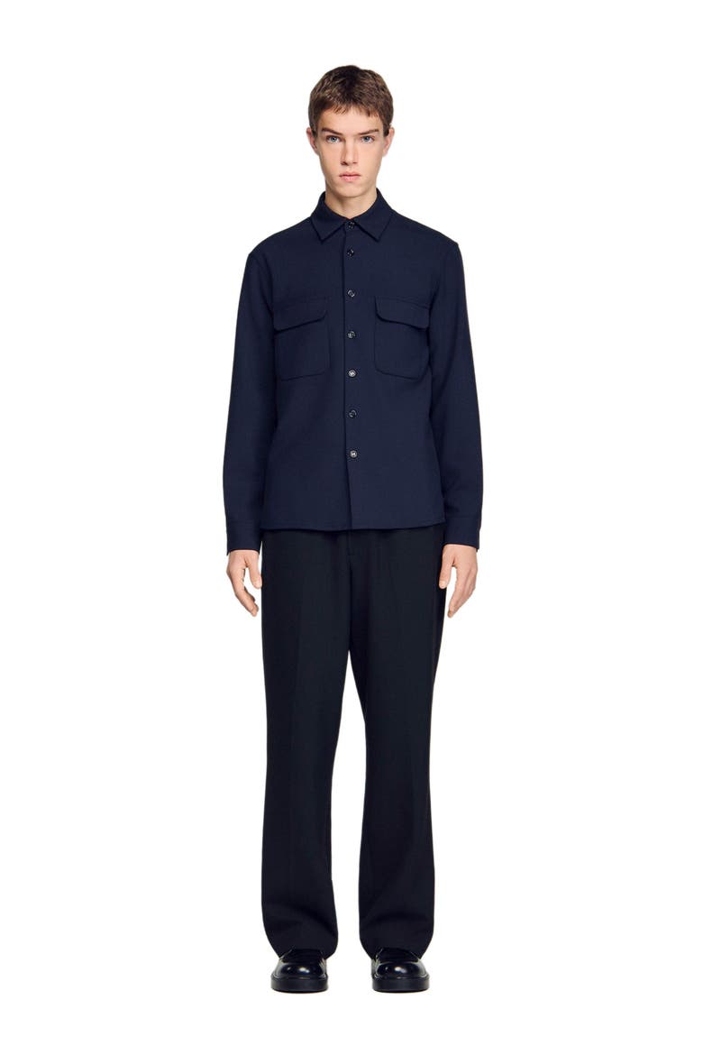Patch pocket shirt, Alternate, color, Navy blue