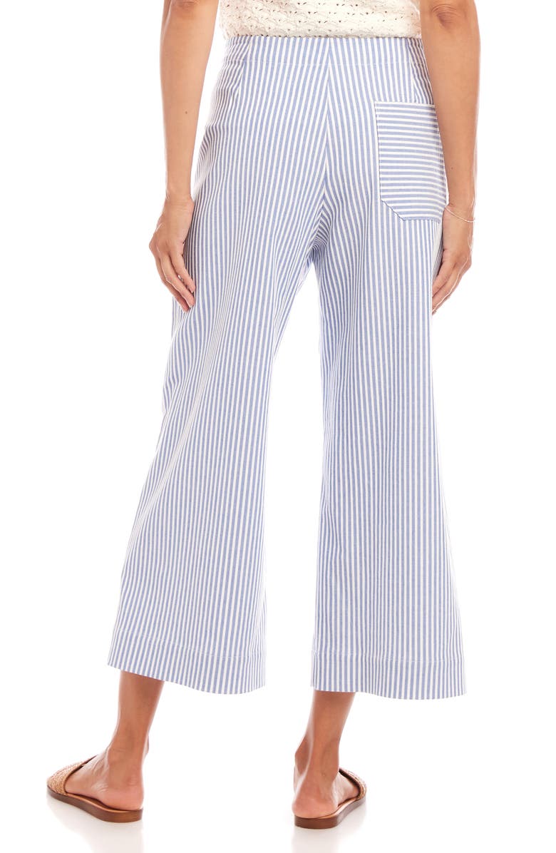 Karen Kane Stripe Crop Wide Leg Pants, Alternate, color,
