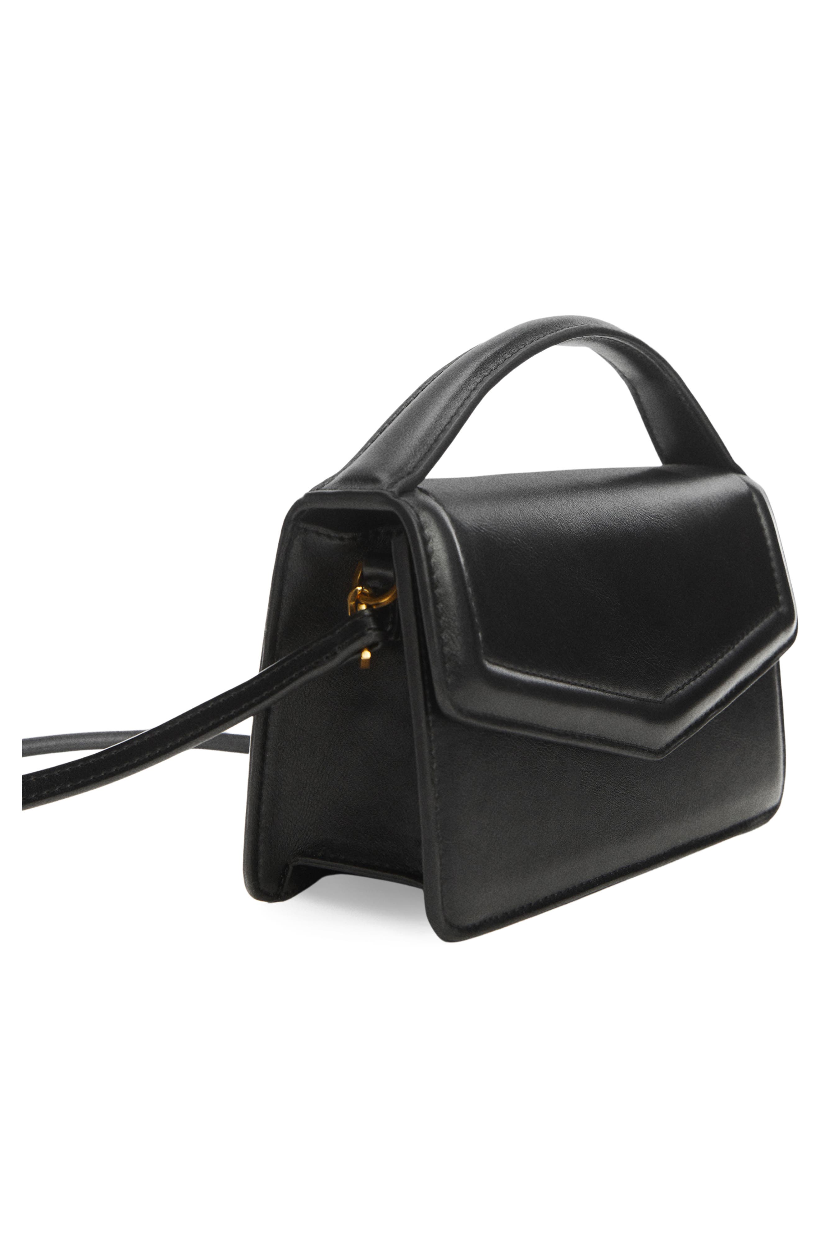 MANGO Faux Leather Crossbody Bag, Alternate, color, 