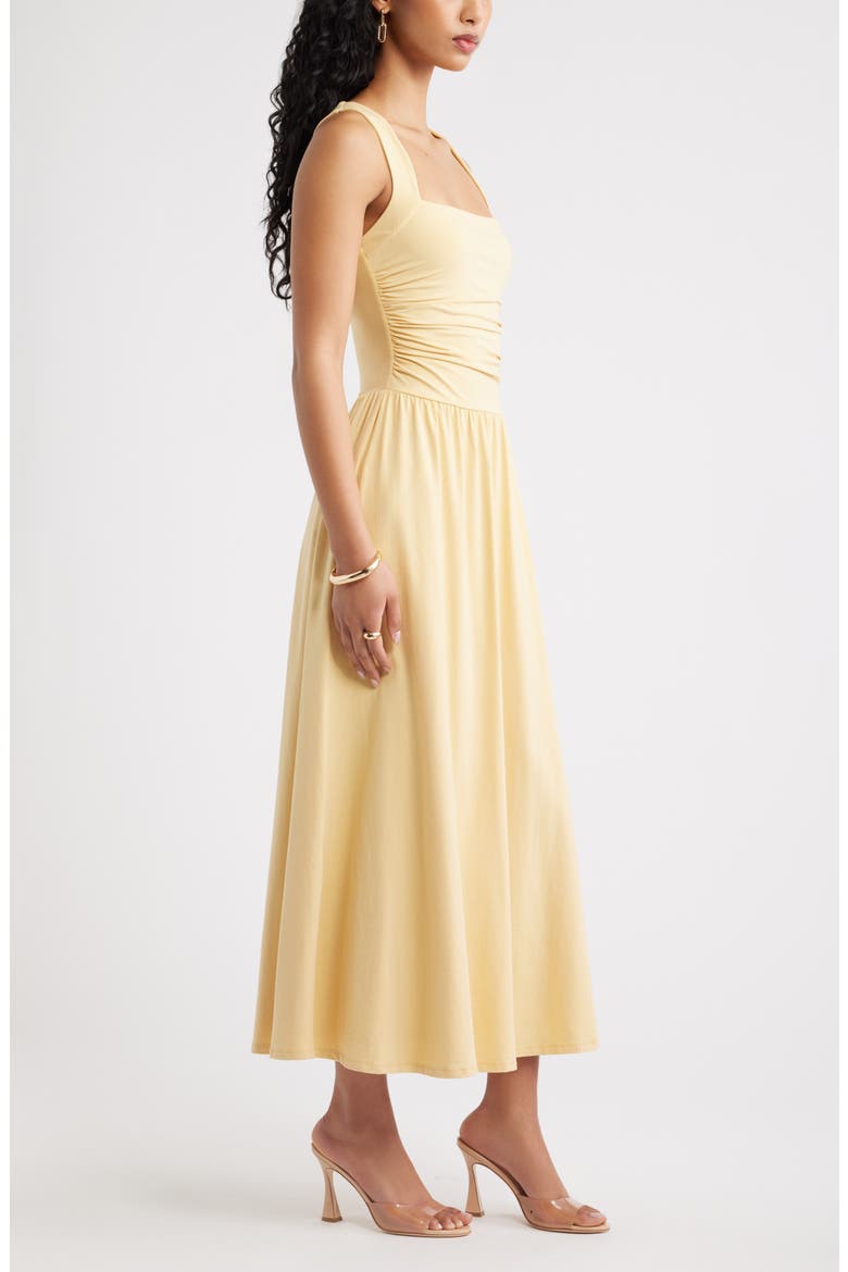 Square Neck Maxi Dress, Alternate, color, YELLOW SAHARA