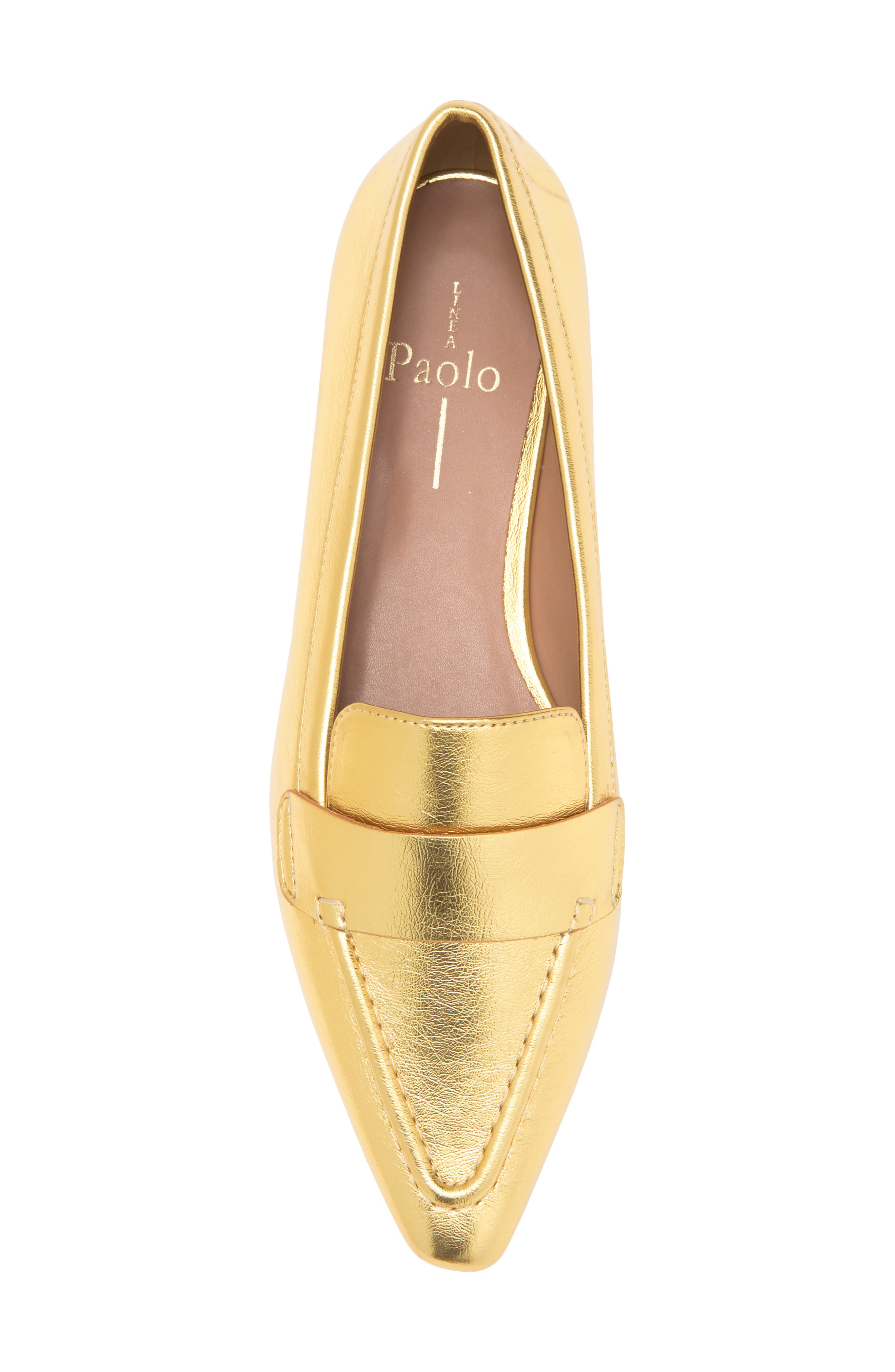 Linea Paolo Marlys Pointed Toe Flat, Alternate, color, Gold