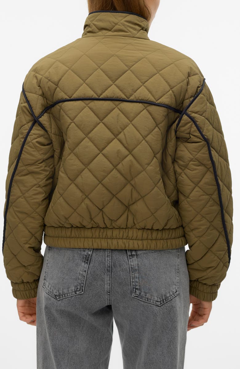 VERO MODA Vilma Quilted Crop Bomber Jacket, Alternate, color,