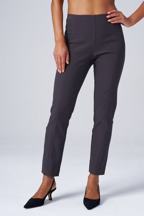 Franne Golde Slim Ankle Stretch Magic Pant In Carbon
