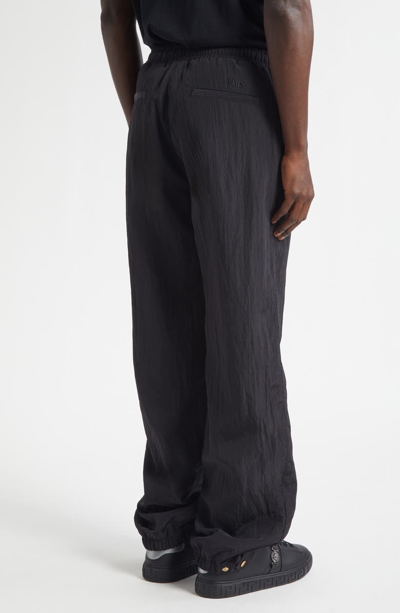 Versace Crushed Nylon Joggers, Alternate, color, Black