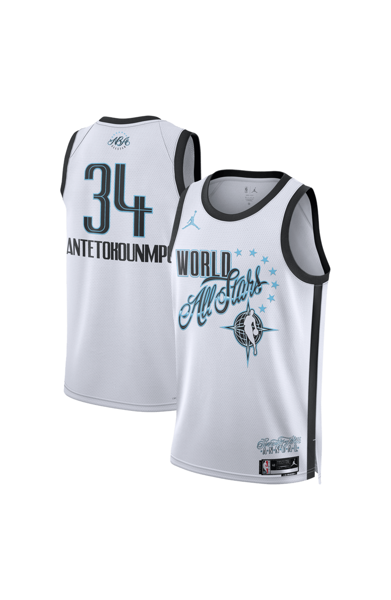 Jordan Brand Unisex Jordan Brand Giannis Antetokounmpo White 2026 NBA All-Star Game Swingman Jersey, Main, color, White