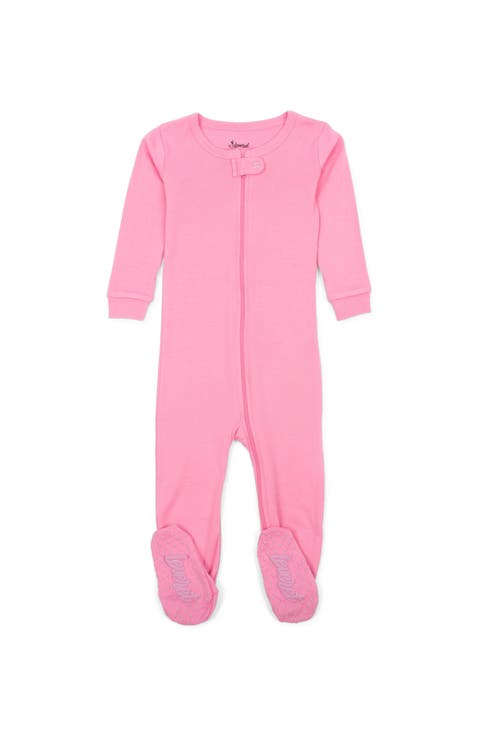 Footed Solid Cotton Matching Family Pajamas (Baby)