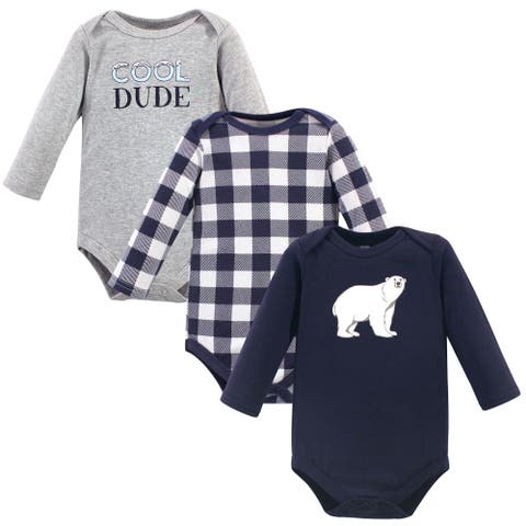 Cotton Long-Sleeve Bodysuits 3-Pack