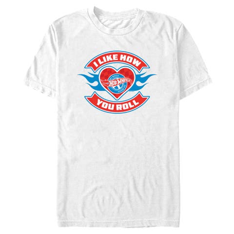 Men's Hot Wheels I Like How You Roll Fire Heart  Graphic T-Shirt