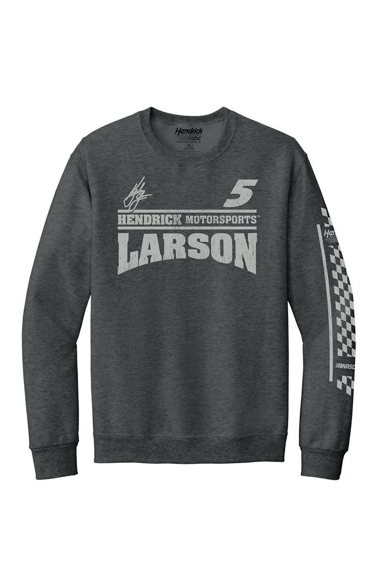 HENDRICK MOTORSPORTS TEAM COLLECTION Men's Hendrick Motorsports Team Collection Heather Charcoal Kyle Larson Sweatshirt, Alternate, color, Heather Charcoal