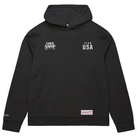 Men's Mitchell & Ness Black Team USA Coach Snoop Hoodie