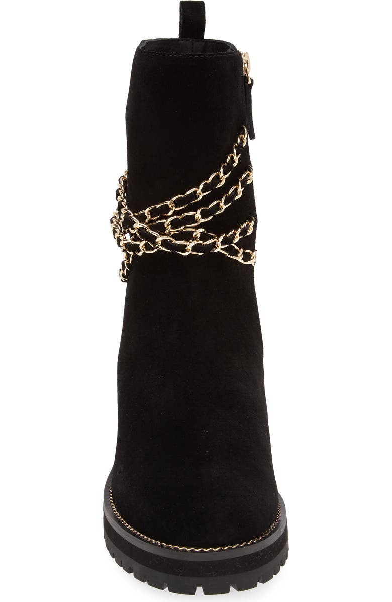Cecelia New York Misunderstood Chain Boot, Alternate, color, Black Suede