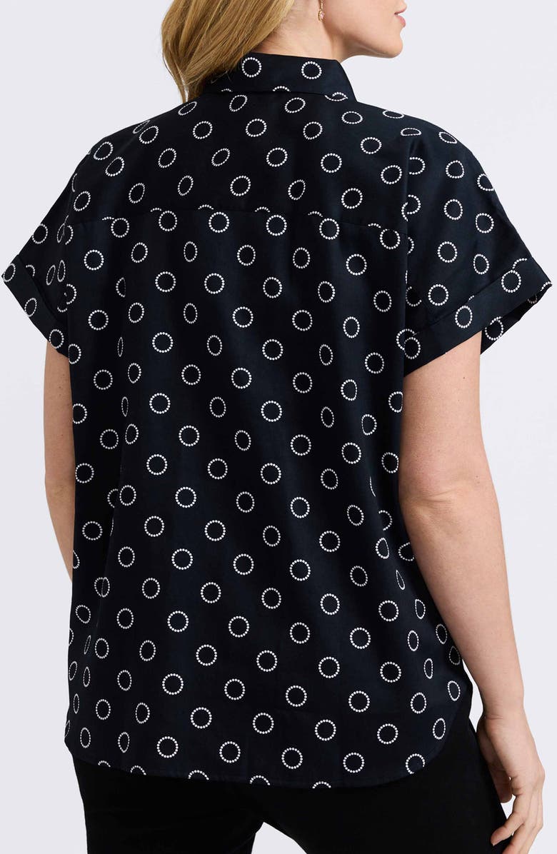 Foxcroft Abigail Short Sleeve Cotton Button-Up Shirt, Alternate, color, 