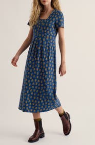 Seasalt Cornwall Seed Packet Stretch Organic Cotton Midi Dress