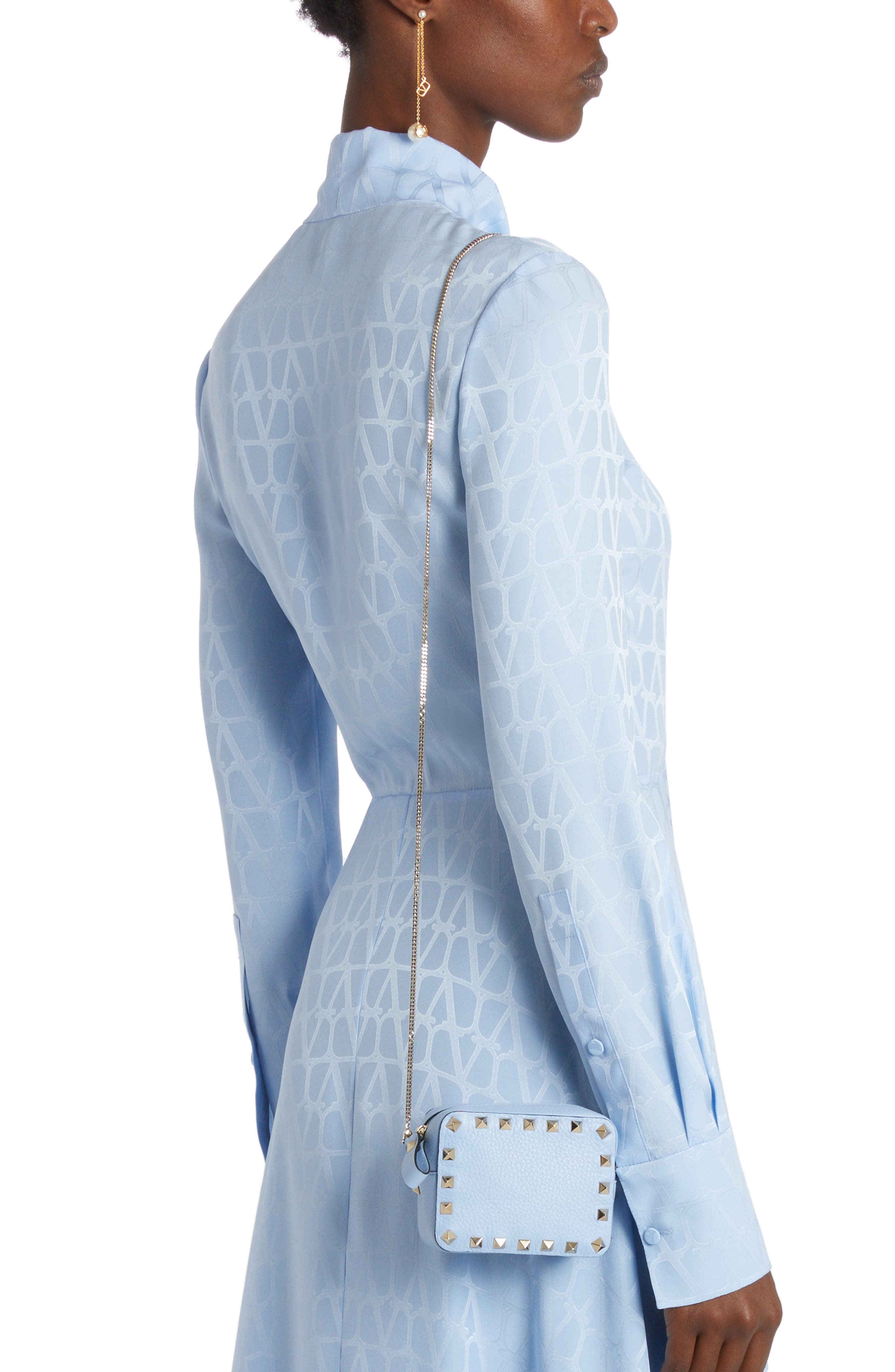 Valentino Garavani Mini Rockstud Leather Crossbody Bag, Alternate, color, 