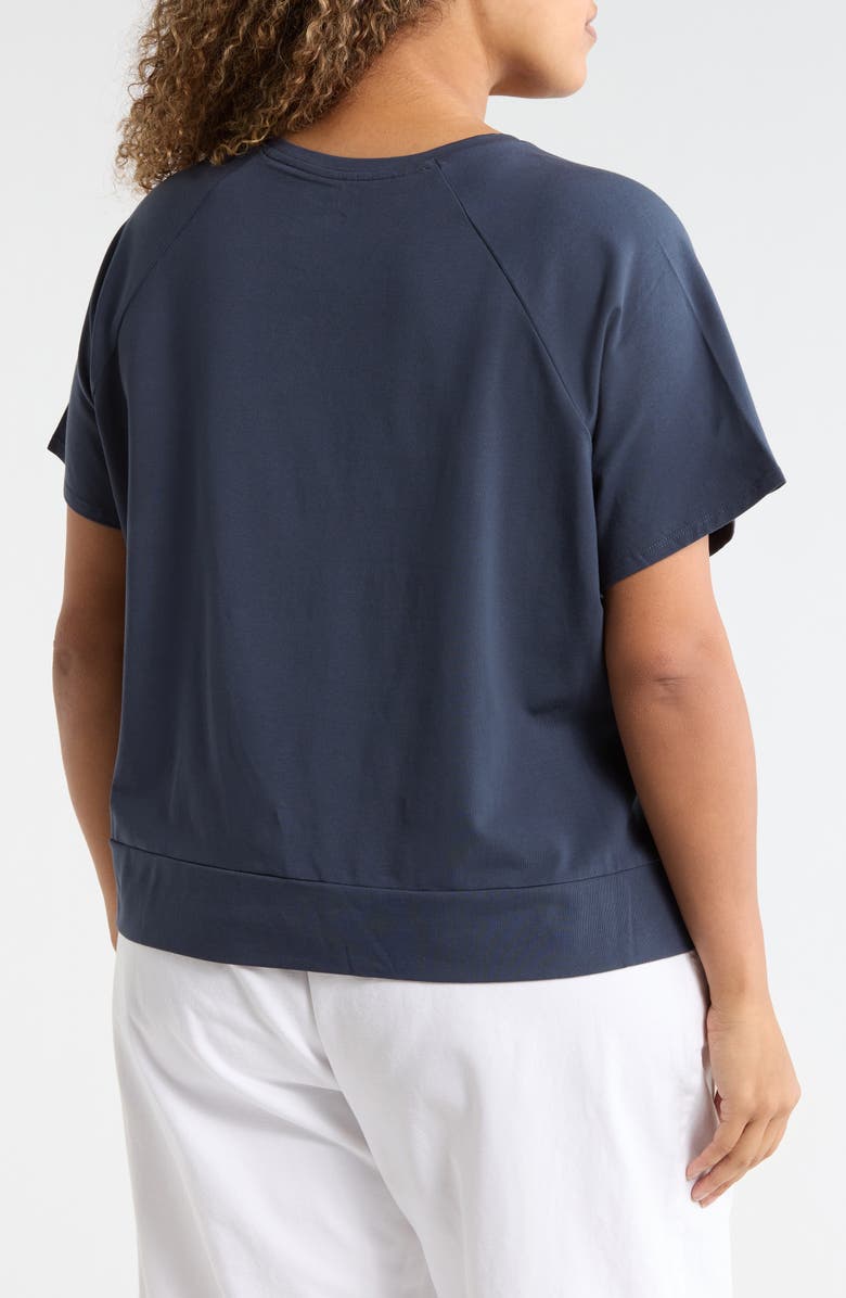 Eileen Fisher Organic Cotton Stretch Jersey Knit T-Shirt, Alternate, color, Ocean