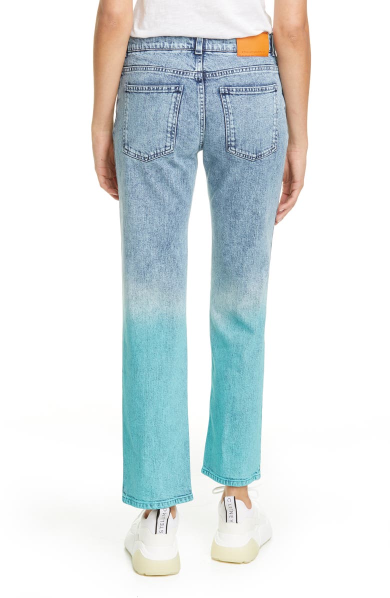 Stella McCartney The Straight Dip Dye Boyfriend Jeans, Alternate, color, 