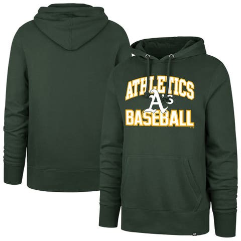 Men's '47  Green Athletics Velocity Headline Pullover Hoodie