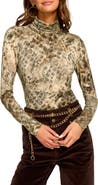 Ramy Brook Thea Mock Neck Long Sleeve Top