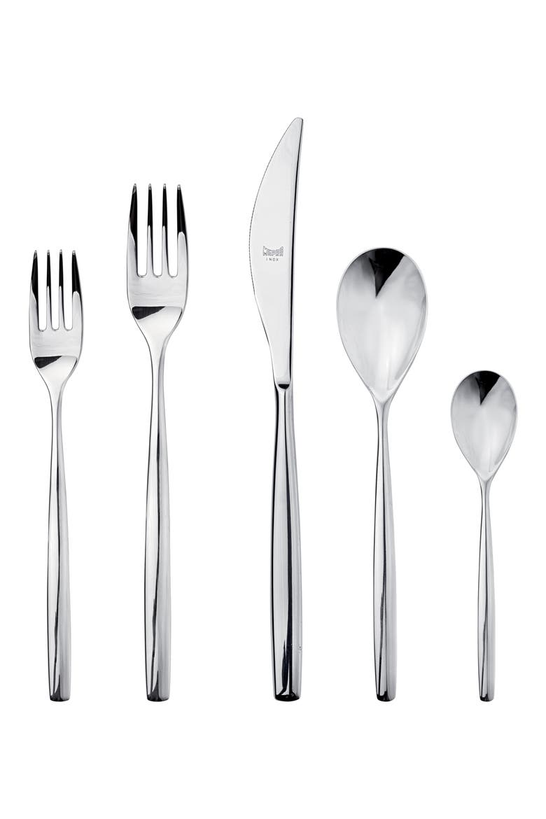 Stiria 20-Piece Flatware Set, Main, color, STAINLESS SHINY
