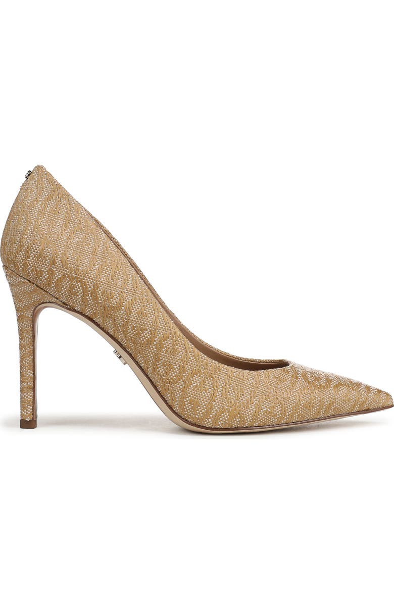 Sam Edelman Hazel Raffia Pointed Toe Pump, Alternate, color, Sand