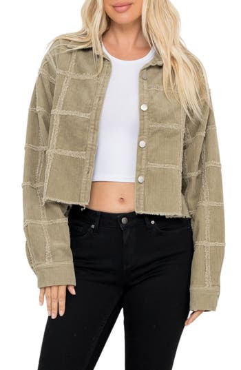 Stoosh Washed Corduroy Jacket In Brown