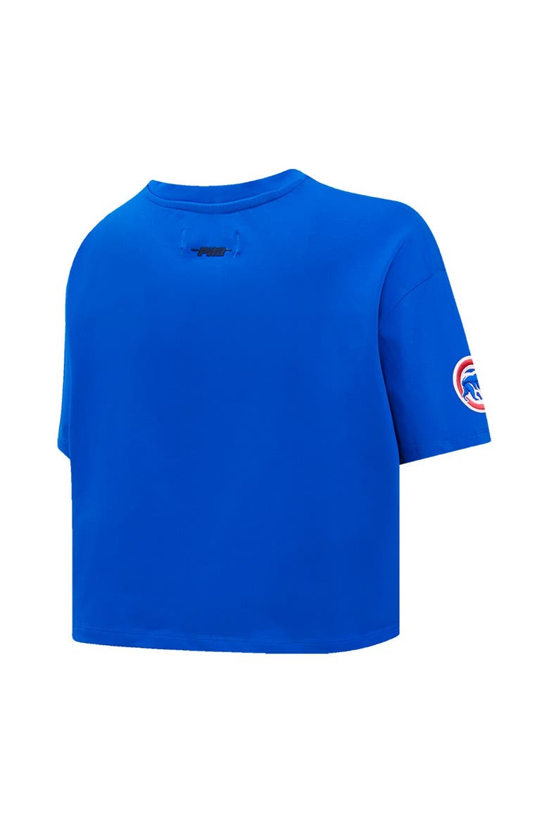 Women's Pro Standard Royal Chicago Cubs Painted Sky Boxy Cropped T-Shirt, Alternate, color, Royal