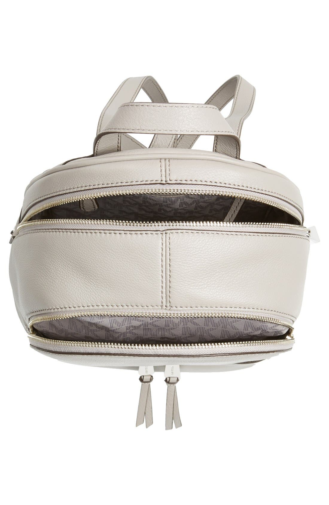 MICHAEL Michael Kors 'Small Rhea Zip' Leather Backpack, Alternate, color, 