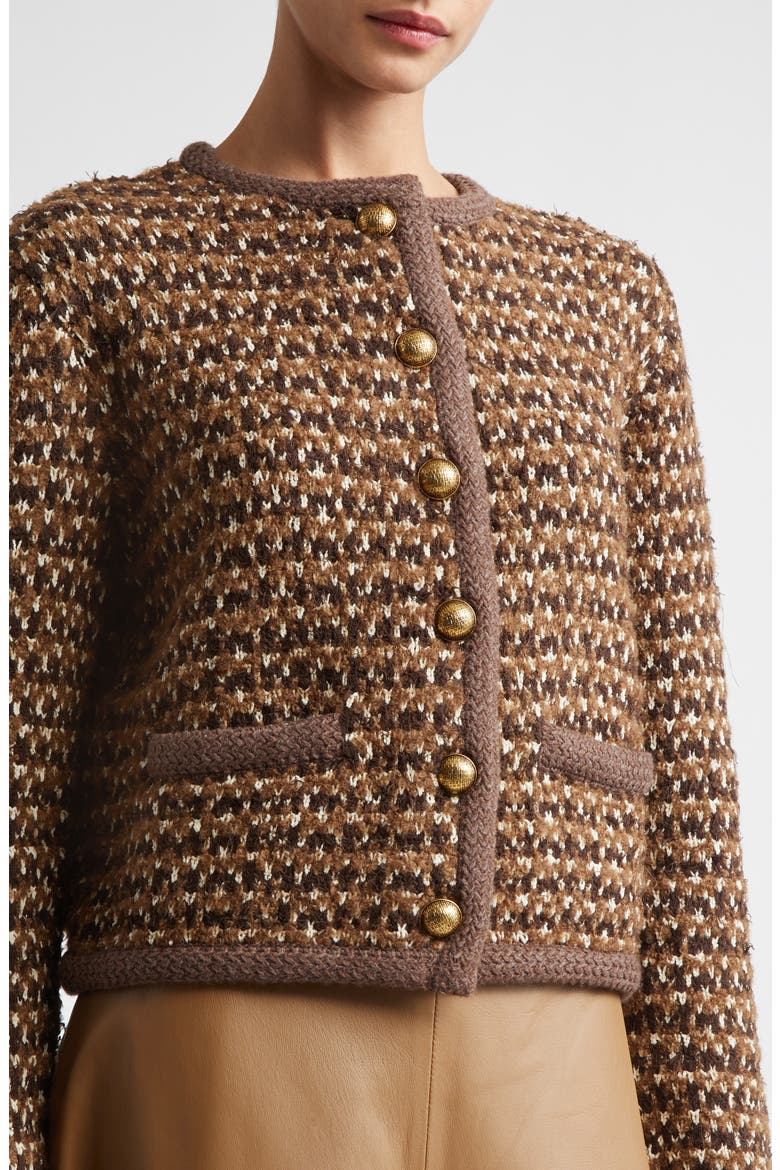 Conroy Wool Blend Tweed Jacket, Alternate, color, TOFFEE