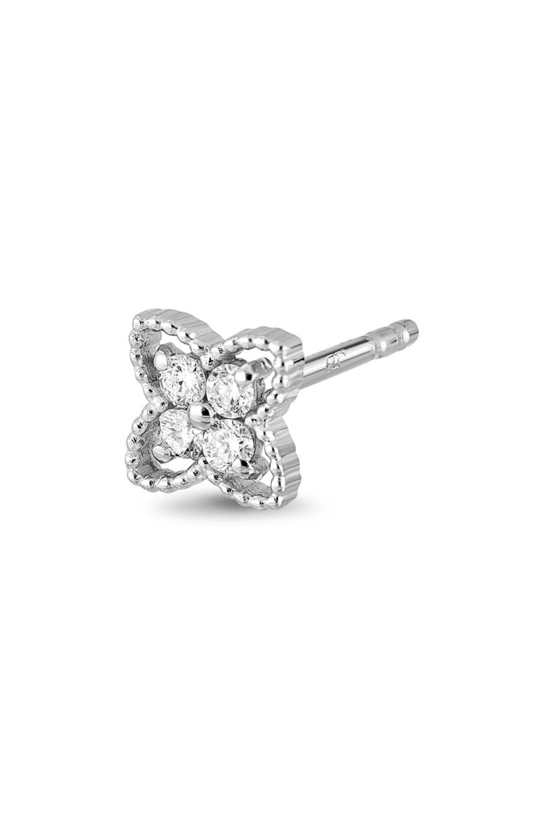 Icon 18k Gold Diamond Stud Earrings, Alternate, color, 18KW