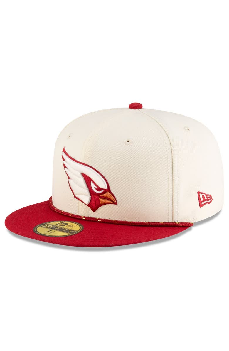 New Era Men's New Era  Natural/Cardinal Arizona Cardinals 2025 Rivalries Collection Sideline Rope 59FIFTY Fitted Hat, Main, color, Natural