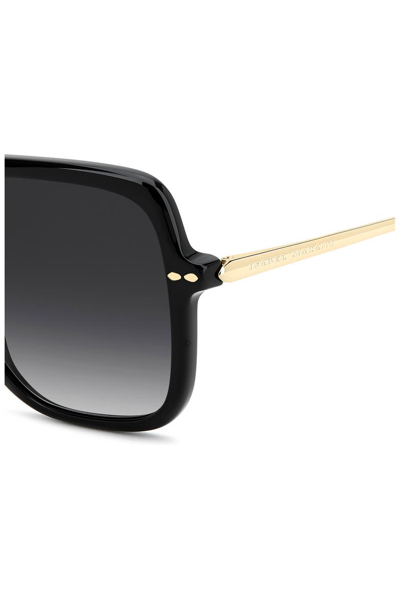 58mm Gradient Square Sunglasses, Alternate, color, BLACK GOLD/ DARK GREY