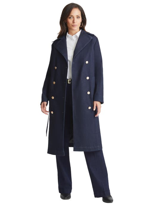 Refined Denim Trench Coat (Plus)