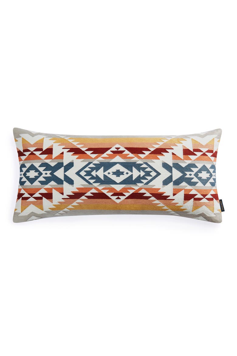 Bridge Creek Embroidered Throw Pillow, Main, color, TAN