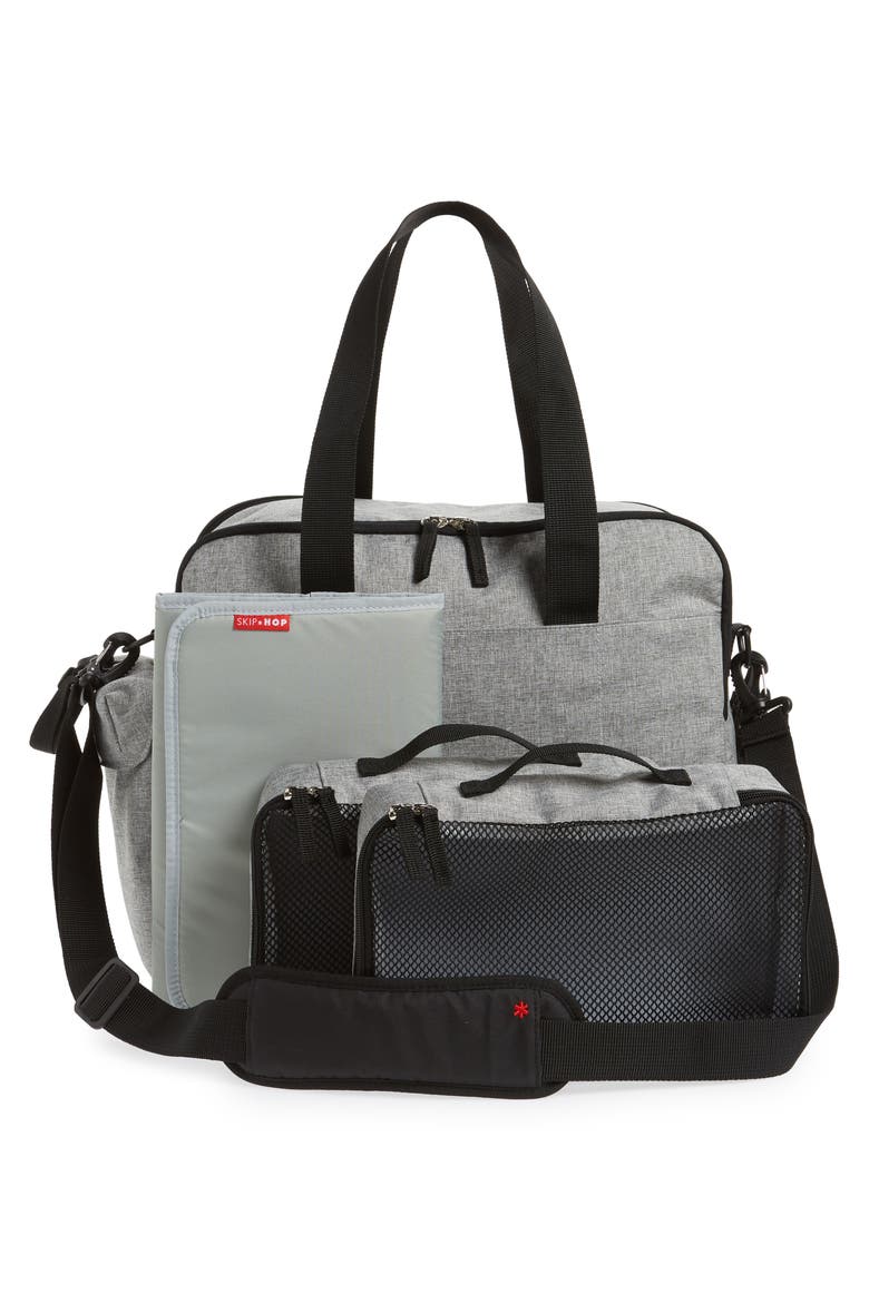 Duo Weekend Diaper Bag, Alternate, color, GREY