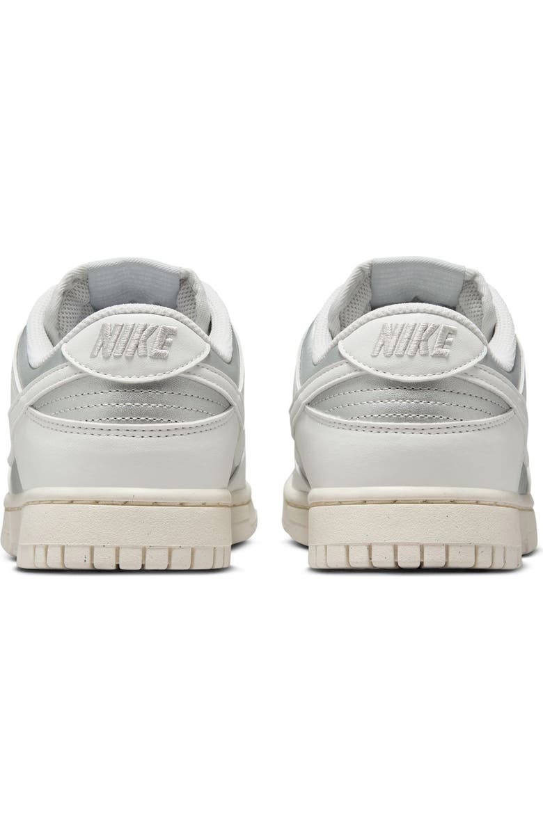 Nike Dunk Low Next Nature Sneaker, Alternate, color, 001 Metplt/Smtwht