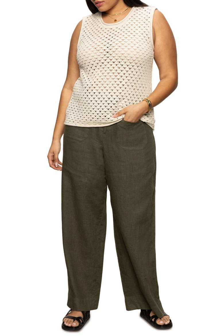 Open Stitch Sleeveless Cotton Sweater, Alternate, color, ECO NATURAL