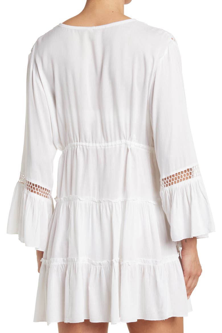 Open Front Eyelet Lace Cover-Up, Alternate, color, WHITE