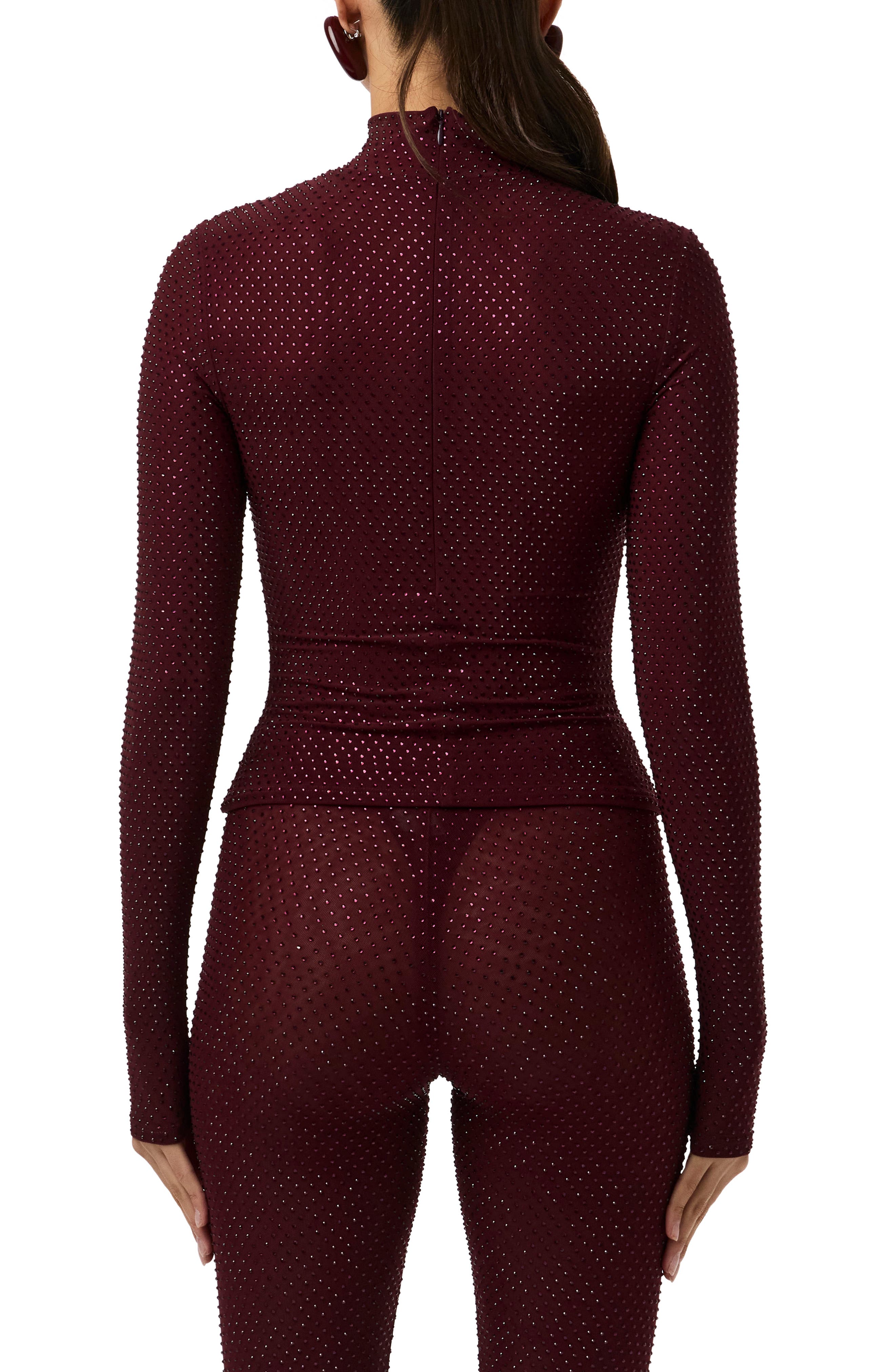 Rhinestone Long Sleeve Top - image 4