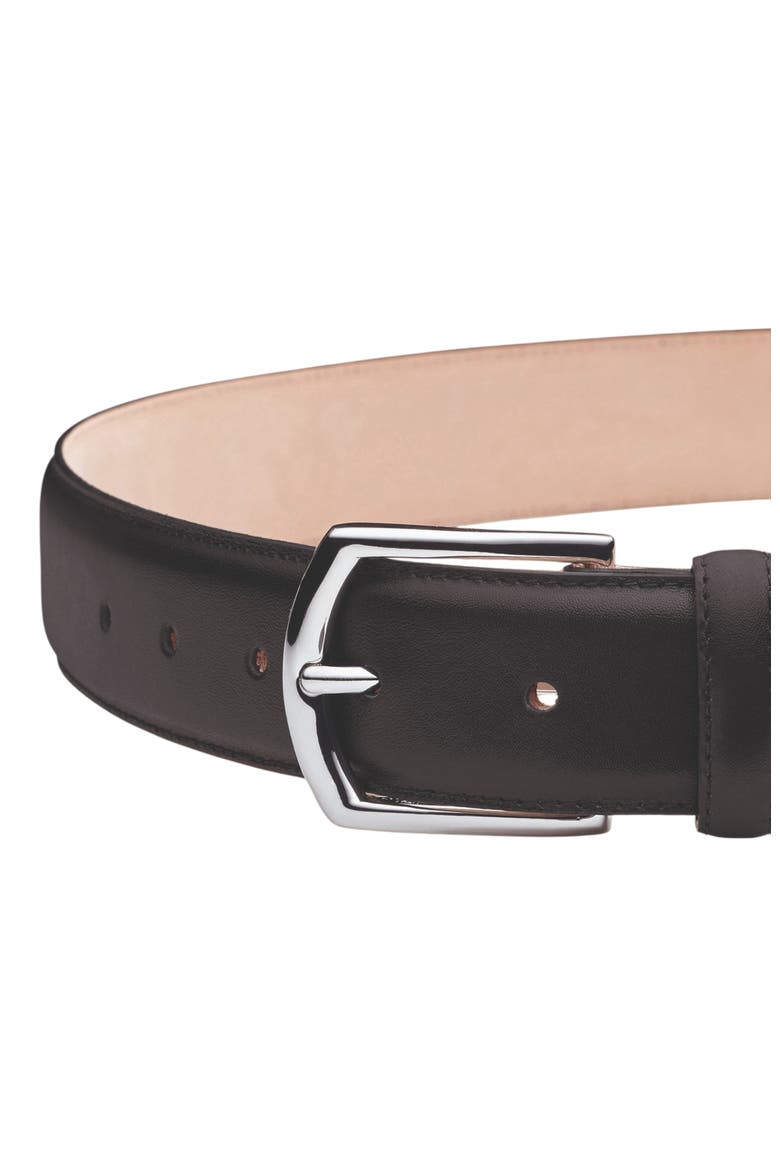 Leather Belt, Main, color, Dark Chocolate