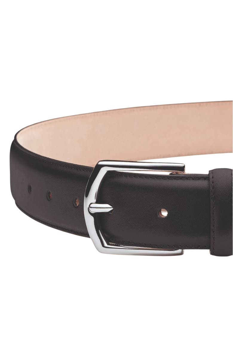 Charles Tyrwhitt Leather Belt, Main, color, Dark Chocolate