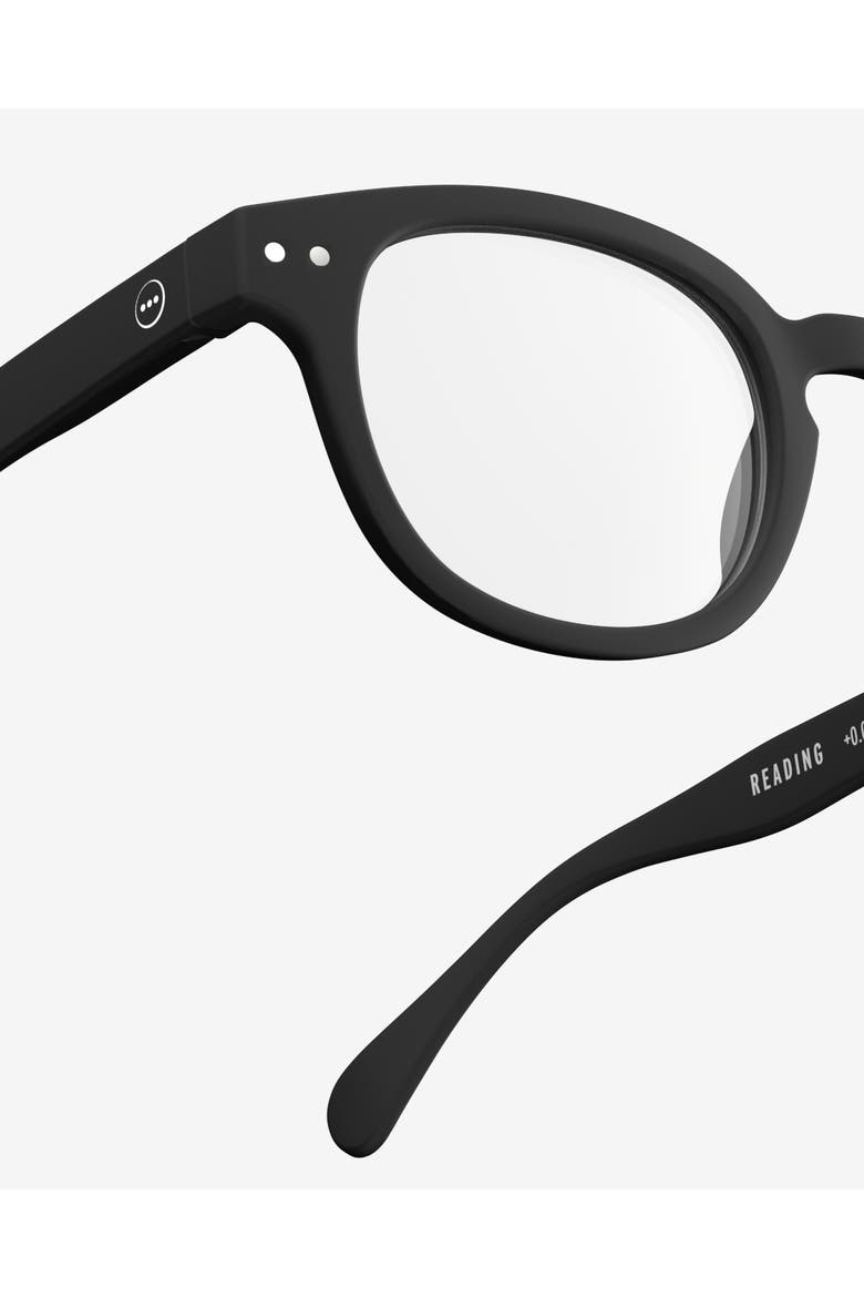 #C 49mm Square Reading Glasses, Alternate, color, Black