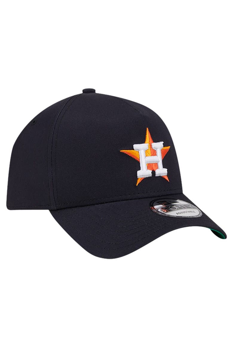 Men's New Era Navy Houston Astros Team Color A-Frame 9FORTY Adjustable Hat, Alternate, color, Navy