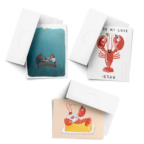 Valentine
s Day Friendship Greeting Card Pack Sets, 
Lobster Buttah Call, Lobster Date, You
re My Lobstah
 (3 ct, Assorted)
