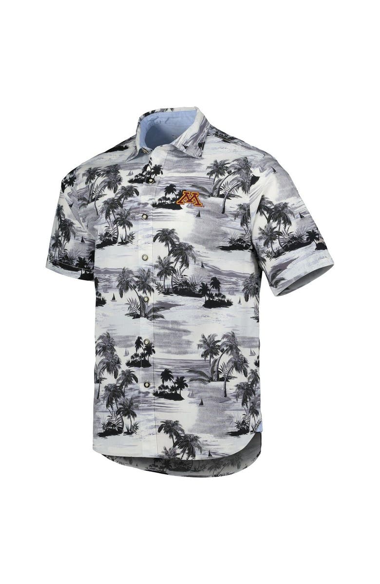 Tommy Bahama Men's Tommy Bahama Black Minnesota Golden Gophers Tropical Horizons Button-Up Shirt, Alternate, color, Black