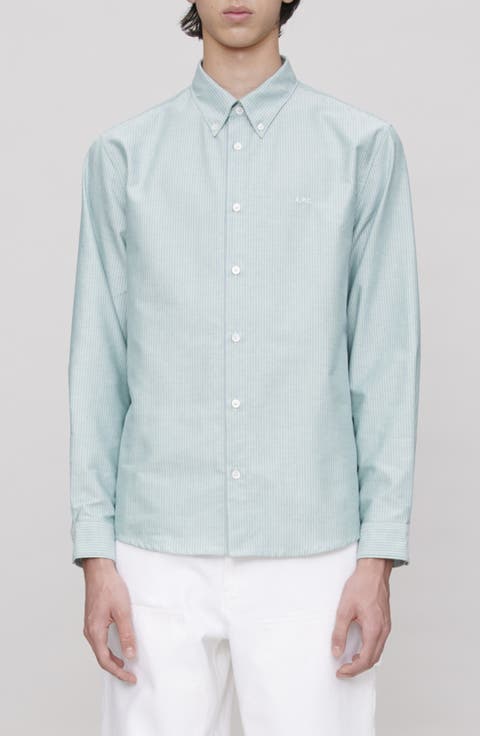 Chemise Greg Stripe Organic Cotton Button-Down Shirt